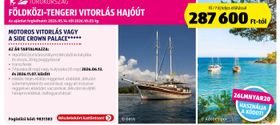MOTOROS VITORLÁS VAGY A SIDE CROWN PALACE***** – Aldi
