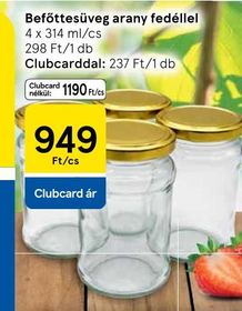 Befőttesüveg arany fedéllel – Tesco