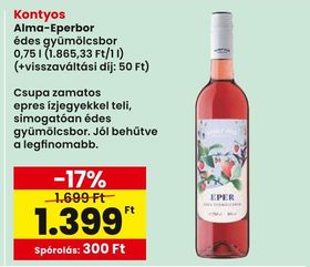 Kontyos Alma-Eperbor édes gyümölcsbor – Spar