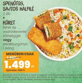 SPENÓTOS, SAJTOS HALFILÉ + KÖRET – Spar