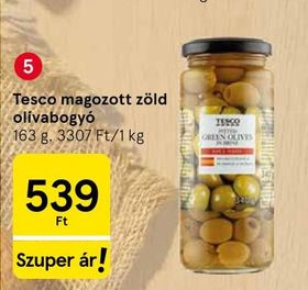 Tesco magozott zöld olívabogyó – Tesco