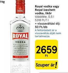 Royal vodka vagy Royal ízesített vodka, likőr – Tesco