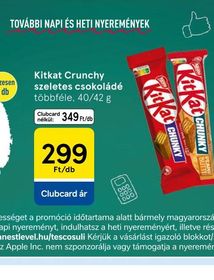 Kitkat Crunchy szeletes csokoládé – Tesco