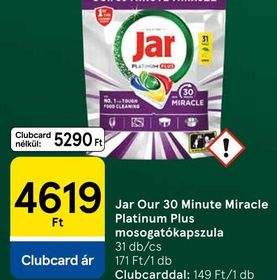 Jar Our 30 Minute Miracle Platinum Plus mosogatókapszula – Tesco