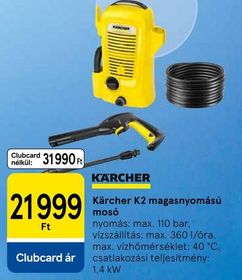 Kärcher K2 magasnyomású mosó – Tesco