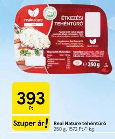 Real Nature tehéntúró – Tesco