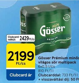 Gösser Prémium minőségi világos sör multipack – Tesco