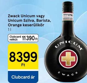 Zwack Unicum vagy Unicum Szilva, Barista, Orange keserűlikőr – Tesco