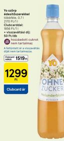 Yo szörp édesítőszerekkel – Tesco