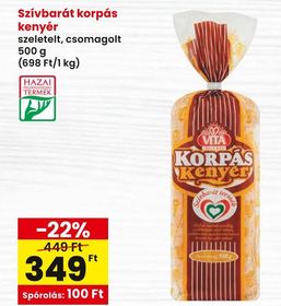 Szívbarát korpás kenyér – Spar