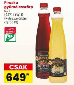 Piroska gyümölcsszörp – Spar