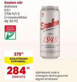 Szalon sör – Spar