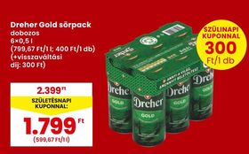 Dreher Gold sörpack – Spar