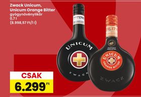 Zwack Unicum, Unicum Orange Bitter gyógynövénylikőr – Spar
