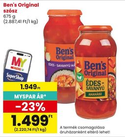 Ben's Original szósz – Spar