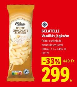 GELATELLI Vaníliás jégkrém – Lidl