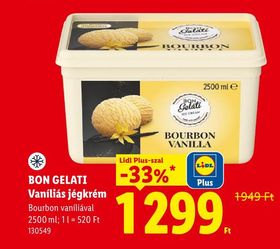 BON GELATI Vaníliás jégkrém – Lidl