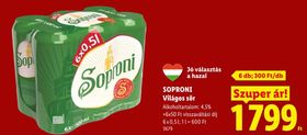 SOPRONI Világos sör – Lidl