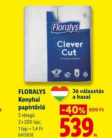 FLORALYS Konyhai papírtörlő – Lidl