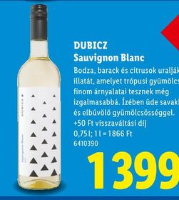 DUBICZ Sauvignon Blanc – Lidl