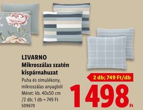 LIVARNO Mikroszálas szatén kispárnahuzat – Lidl