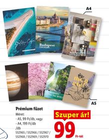 Prémium füzet – Lidl