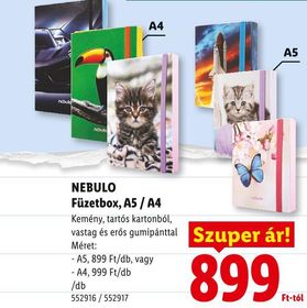 NEBULO Füzetbox, A5 / A4 – Lidl