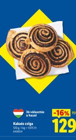 Kakaós csiga – Lidl