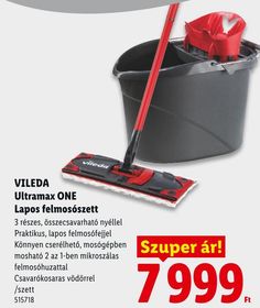 VILEDA Ultramax ONE Lapos felmosószett – Lidl