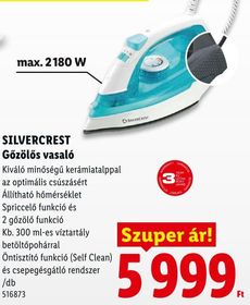 SILVERCREST Gőzölős vasaló – Lidl