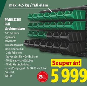 PARKSIDE Fali tárolórendszer – Lidl