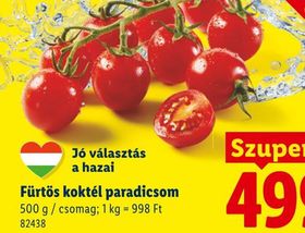 Fürtös koktél paradicsom – Lidl