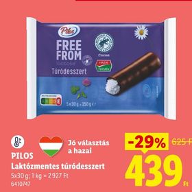 PILOS Laktózmentes túródesszert – Lidl