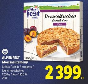ALPENFEST Morzsasütemény – Lidl