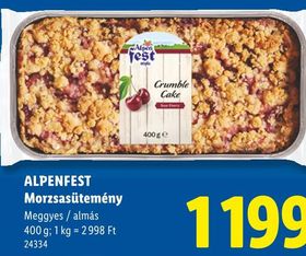 ALPENFEST Morzsasütemény – Lidl