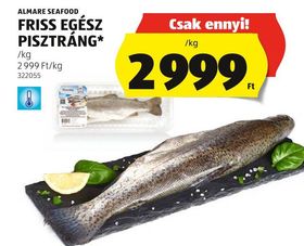 ALMARE SEAFOOD FRISS EGÉSZ PISZTRÁNG* – Aldi