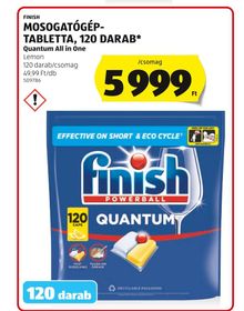 FINISH MOSOGATÓGÉP-TABLETTA, 120 DARAB* – Aldi