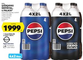 PEPSI SZÉNSAVAS ÜDÍTŐITAL, 4 PALACK* – Aldi