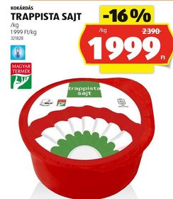 KOKÁRDÁS TRAPPISTA SAJT – Aldi