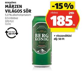 BERGKÖNIG MÄRZEN VILÁGOS SÖR – Aldi
