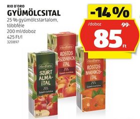 RIO D'ORO GYÜMÖLCSITAL – Aldi