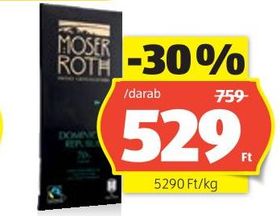 MOSER ROTH Étcsokoládé – Aldi