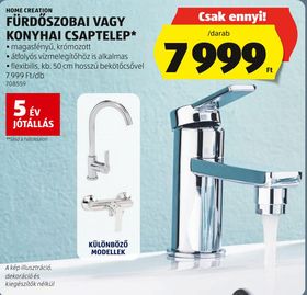 HOME CREATION FÜRDŐSZOBAI VAGY KONYHAI CSAPTELEP* – Aldi