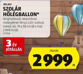 BELAVI SZOLÁR HŐLÉGBALLON* – Aldi