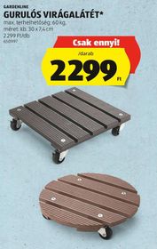 GARDENLINE GURULÓS VIRÁGALÁTÉT* – Aldi