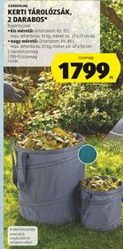 GARDENLINE KERTI TÁROLÓZSÁK, 2 DARABOS* – Aldi