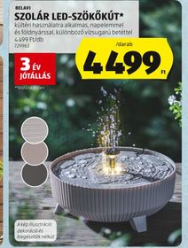 BELAVI SZOLÁR LED-SZÖKŐKÚT* – Aldi