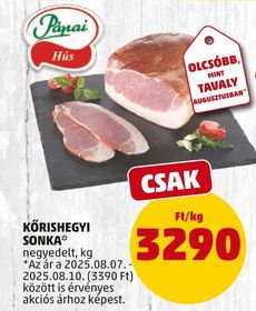 Pápai Hús KŐRISHEGYI SONKA – Penny