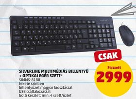 Silverline SILVERLINE MULTIMÉDIÁS BILLENTYŰ + OPTIKAI EGÉR SZETT – Penny