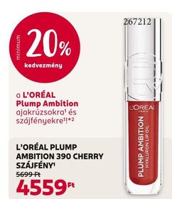 L'ORÉAL PLUMP AMBITION 390 CHERRY SZÁJFÉNY – Rossmann